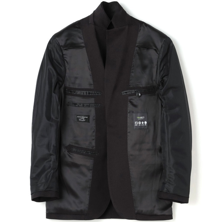 ＪＰ コンフォート 【JOHN PEARSE comfort】【年間】2釦シングルスーツ ショートタック/ブラック×ソリッド/ULTRA MOVE/TRABEST/※裾上げ必要※ベストは別売りです 黒