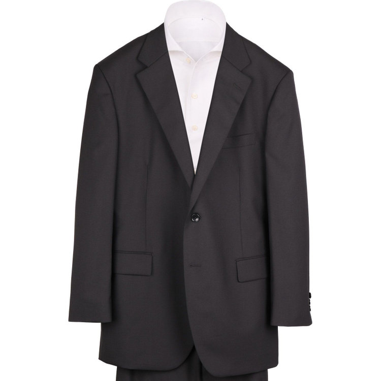 トゥルートップ 【TRUE TOP】【年間】2釦シングルスーツ 1タック/ブラック×ソリッド ブラック系(黒)
