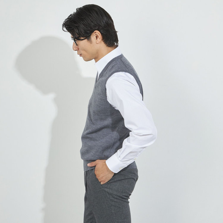 ＪＰコンフォート ネイビー 【JOHN PEARSE comfort navy】【秋冬】Vベスト/ブラック グレー中間