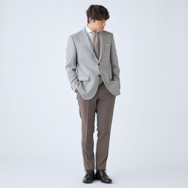 ドナートヴィンチ 【Donato Vinci Italy】【春夏】ウールリネンブレンド2釦シングルジャケット/グレー/NEW ZEALAND WOOL MIX グレー淡色