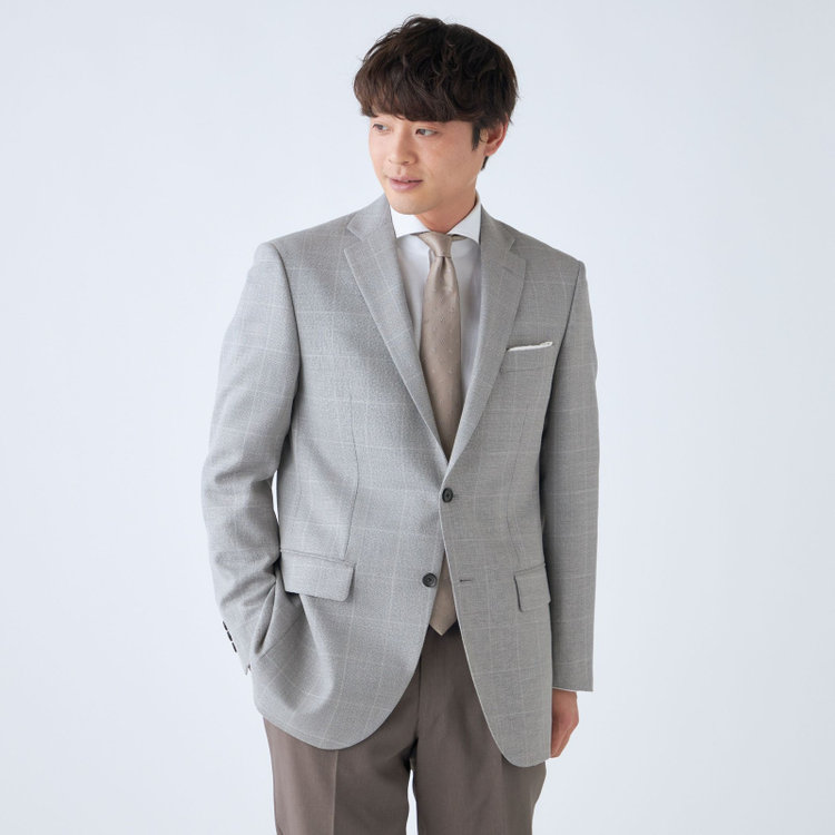 ドナートヴィンチ 【Donato Vinci Italy】【春夏】ウールリネンブレンド2釦シングルジャケット/グレー/NEW ZEALAND WOOL MIX グレー淡色
