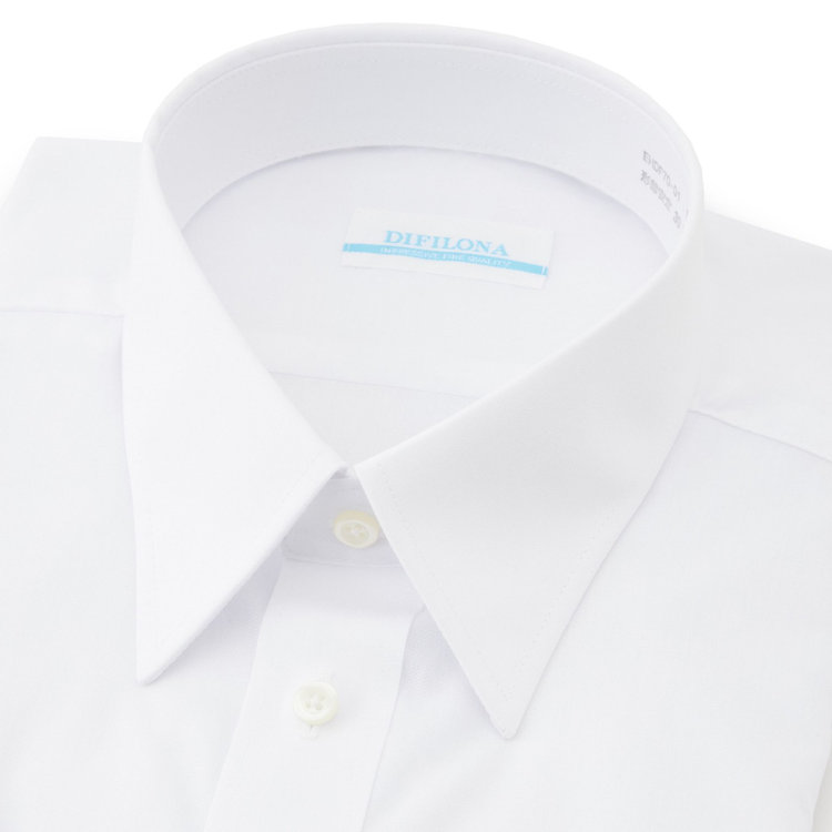 ソノタ（KONAKA用） 【半袖】【DIFILONA】【形態安定】【レキュラーシルエット】レギュラーカラーワイシャツ/ホワイト×ソリッド/COOL MAX 白