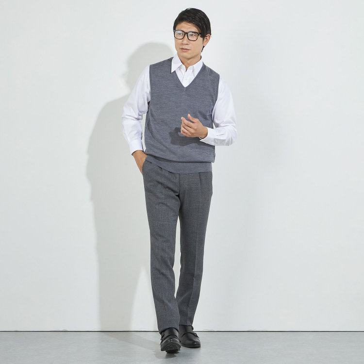 ＪＰコンフォート ネイビー 【JOHN PEARSE comfort navy】【秋冬】Vベスト/ブラック グレー中間