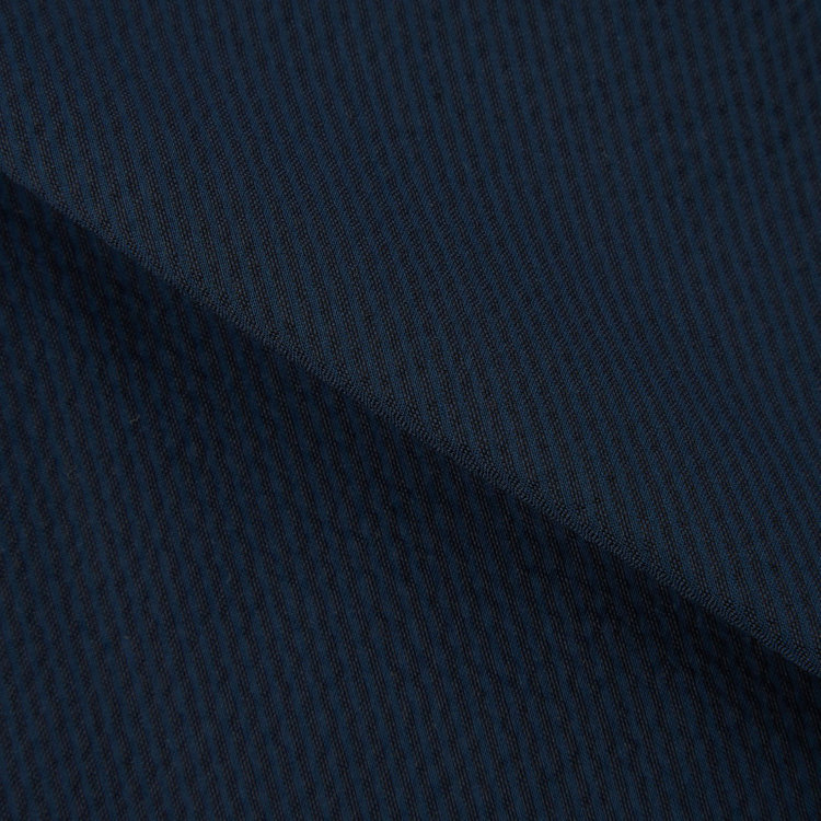 ＪＰコンフォート ネイビー 【半袖】【JOHN PEARSE comfort navy】ホリゾンタルワイドビズポロシャツ プルオーバータイプ/ネイビー×シアサッカー 紺濃色