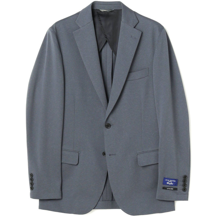 ＪＰ コンフォート 【JOHN PEARSE comfort navy】【春夏】機能性ポリエステル素材 2釦シングルジャケット/グレー/ULTRA MOVE/RIRANCHA/ウォッシャブル グレー中間