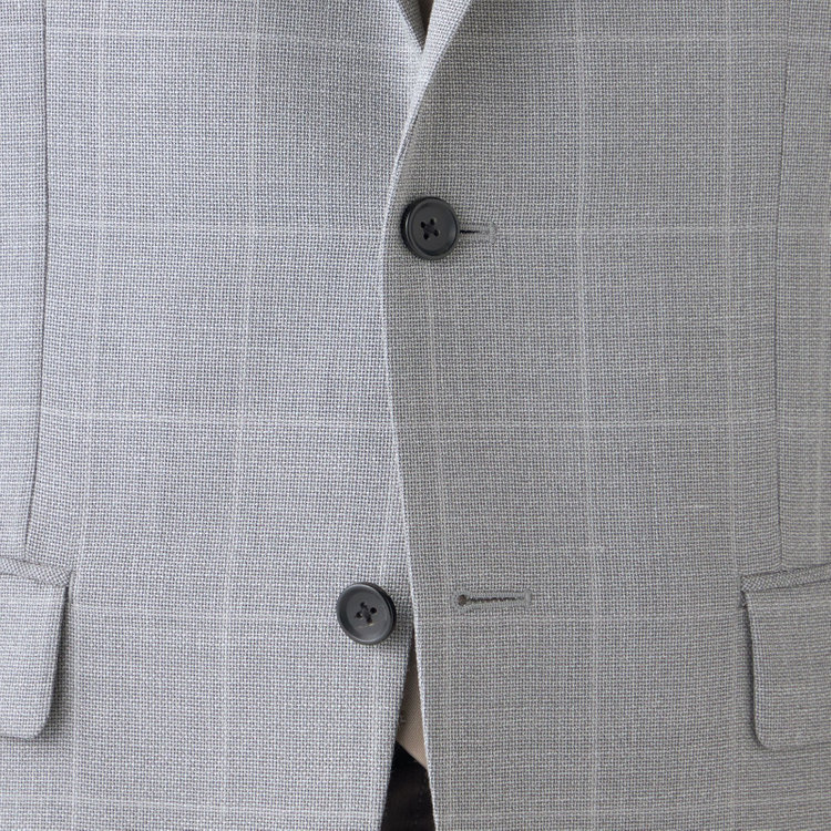 ドナートヴィンチ 【Donato Vinci Italy】【春夏】ウールリネンブレンド2釦シングルジャケット/グレー/NEW ZEALAND WOOL MIX グレー淡色