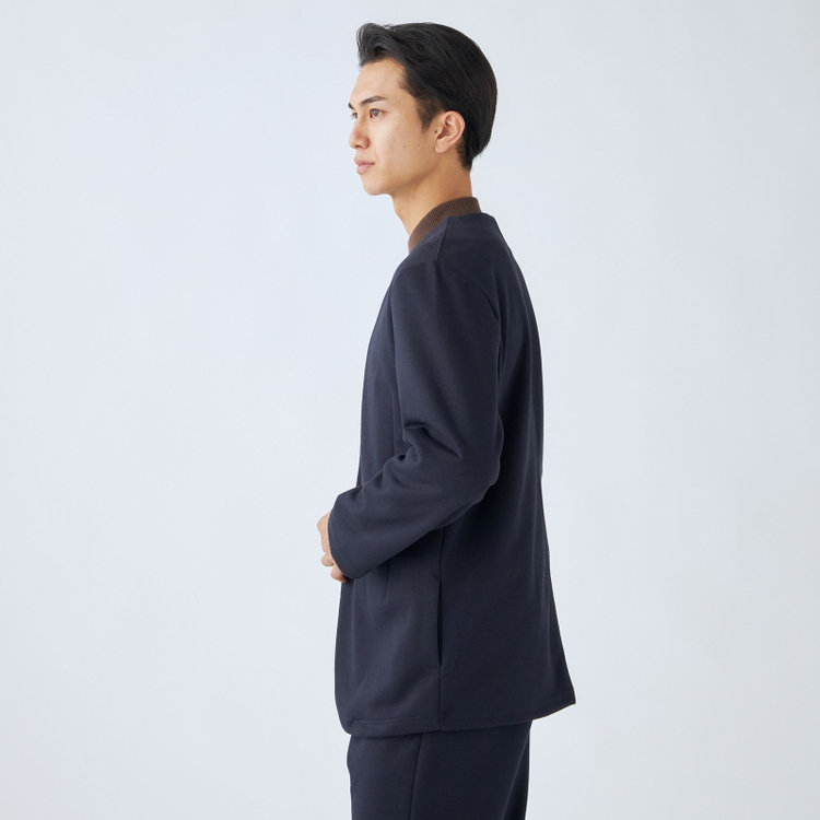 ＵＷＳ ＨＯＭＥ 【ULTRA WORK SUIT/HOME LINE】【秋冬】セットアップ1釦ノーカラージャケット/ネイビー ネイビー系(紺)