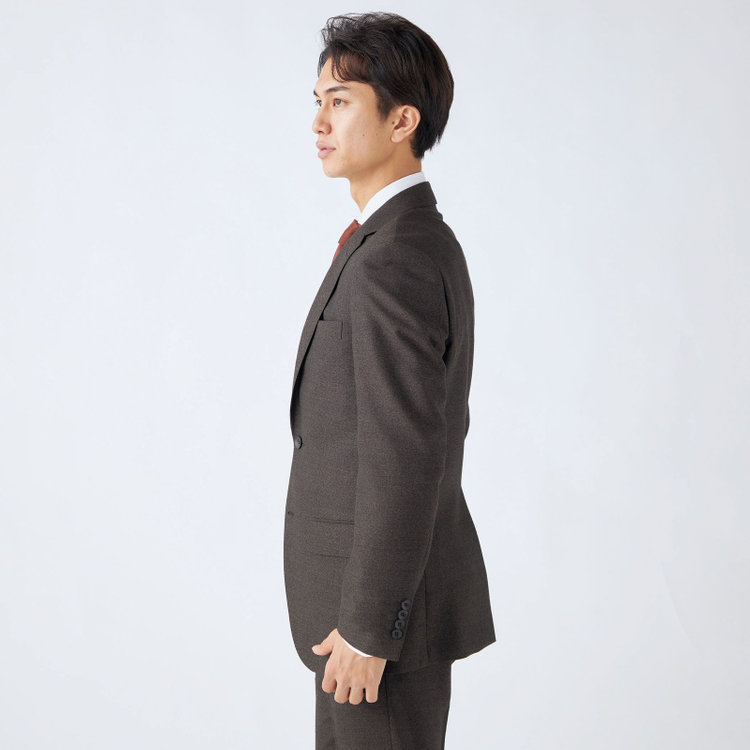 ドナートヴィンチウォモ 【Donato Vinci Italy UOMO】【秋冬】2釦シングルスーツ 0タック/ブラウン/NEW ZEALAND WOOL/REAL BROWN/SustainaBee Wool/※裾上げ必要 茶中間