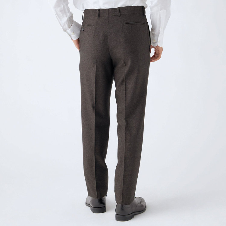ドナートヴィンチウォモ 【Donato Vinci Italy UOMO】【秋冬】2釦シングルスーツ 0タック/ブラウン/NEW ZEALAND WOOL/REAL BROWN/SustainaBee Wool/※裾上げ必要 茶中間