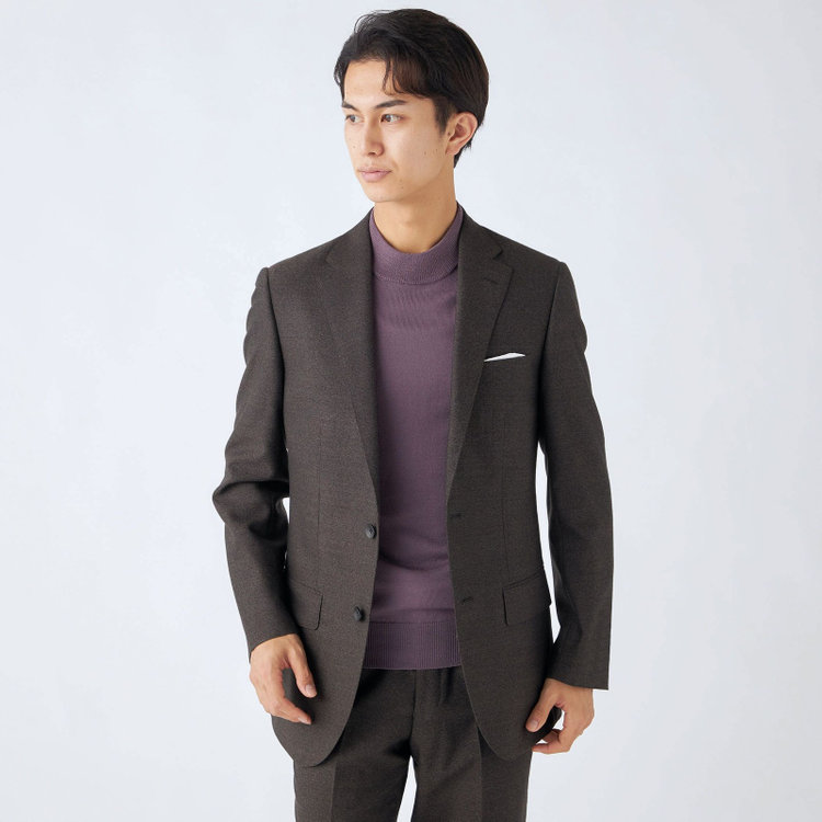 ドナートヴィンチウォモ 【Donato Vinci Italy UOMO】【秋冬】2釦シングルスーツ 0タック/ブラウン/NEW ZEALAND WOOL/REAL BROWN/SustainaBee Wool/※裾上げ必要 茶中間