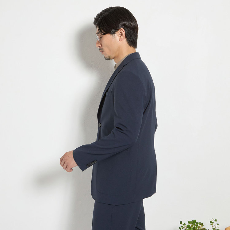 ハイスペックモーション 【HIGH SPEC MOTION】【春夏】ポリエステル2釦シングルジャケット/ネイビー 紺中間