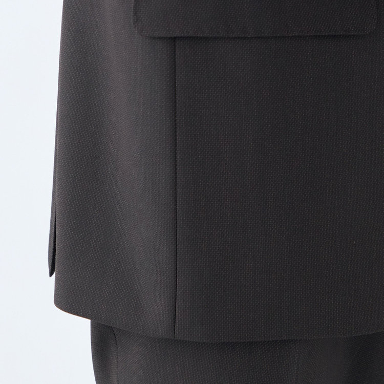 ＫＡＮＳＡＩＭＡＮ 【KANSAIMAN collection】【秋冬】2釦シングルスーツ ショートタック/ブラウン×ピンヘッド/REAL BROWN COLLECTION/NEW ZEALAND WOOL SHOWER CLEAN/SustainaBee Wool 茶中間