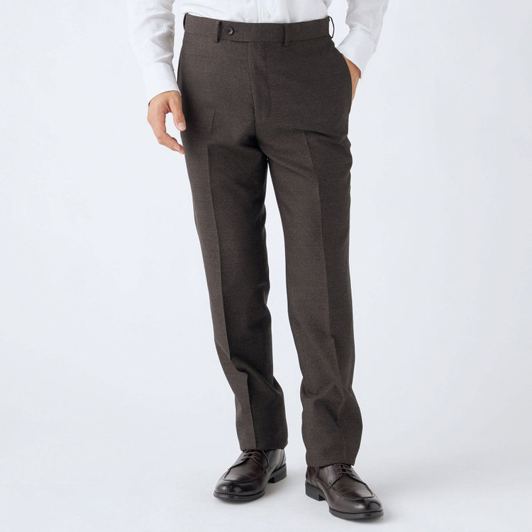 ドナートヴィンチウォモ 【Donato Vinci Italy UOMO】【秋冬】2釦シングルスーツ 0タック/ブラウン/NEW ZEALAND WOOL/REAL BROWN/SustainaBee Wool/※裾上げ必要 茶中間