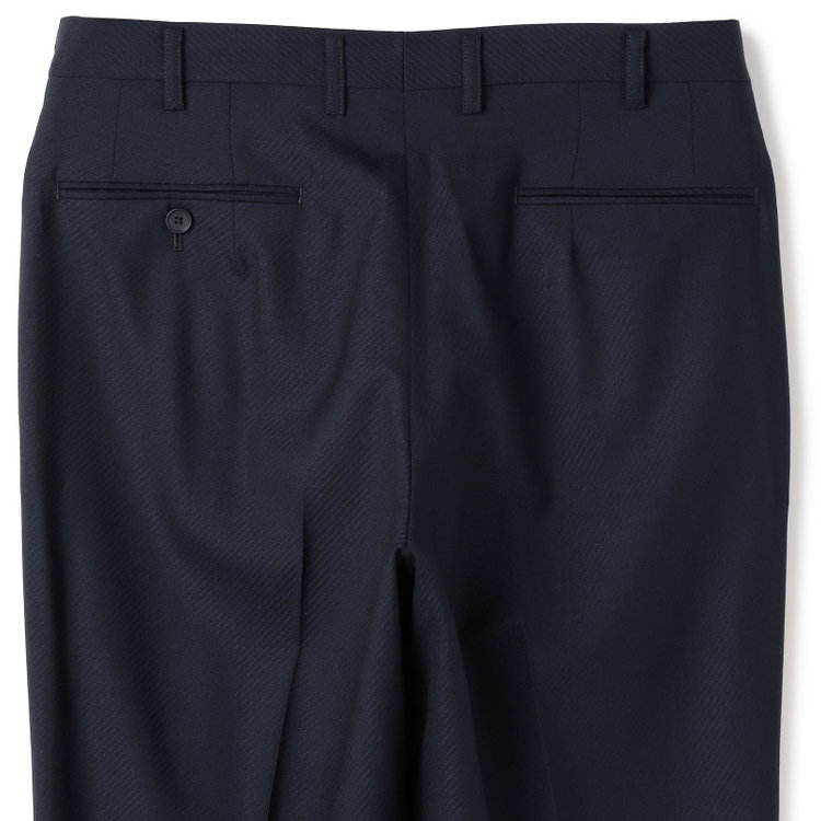ドナートヴィンチ 【Donato Vinci Italy】【春夏】2釦シングルスーツ 1タック/ネイビー×カルゼ/REAL BLACK COLLECTION/NEW ZEALAND LIMITED WOOL/※裾上げ必要 紺中間