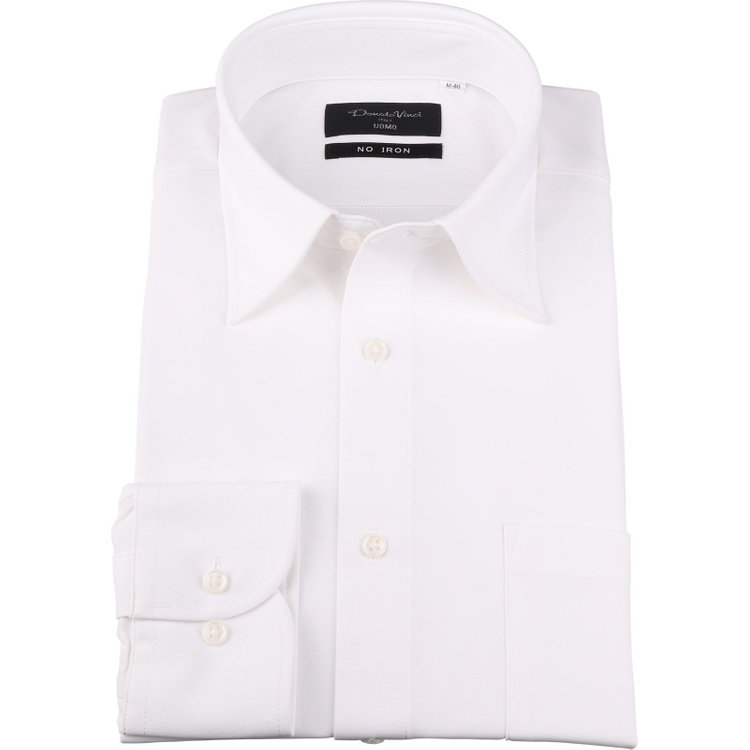 KONAKA　アウトレット 【WEB限定/OUTLET/汚れ・キズ等有】【Donato Vinci Italy Uomo】【ノーアイロン】レギュラーカラードレスワイシャツ/ホワイト/ULTRA MOVE/ニット素材 ホワイト系(白)