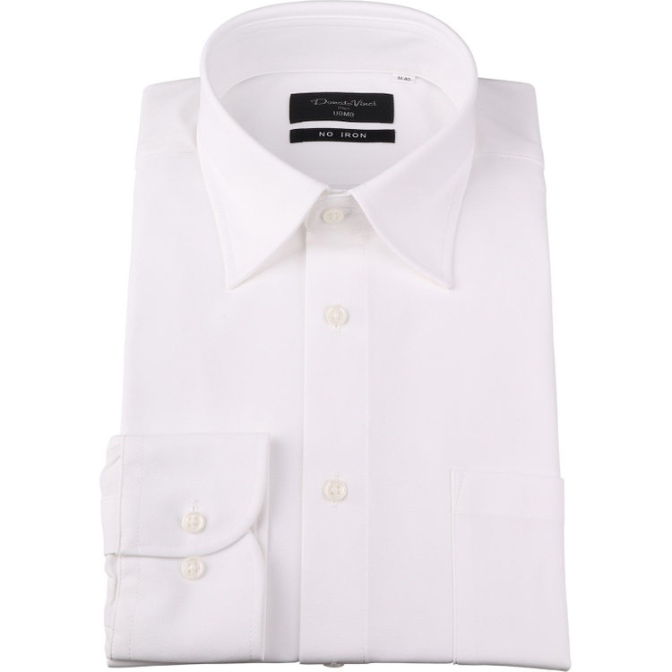 KONAKA　アウトレット 【WEB限定/OUTLET/汚れ・キズ等有】【Donato Vinci Italy Uomo】【ノーアイロン】レギュラーカラードレスワイシャツ/ホワイト/ULTRA MOVE/ニット素材 ホワイト系(白)