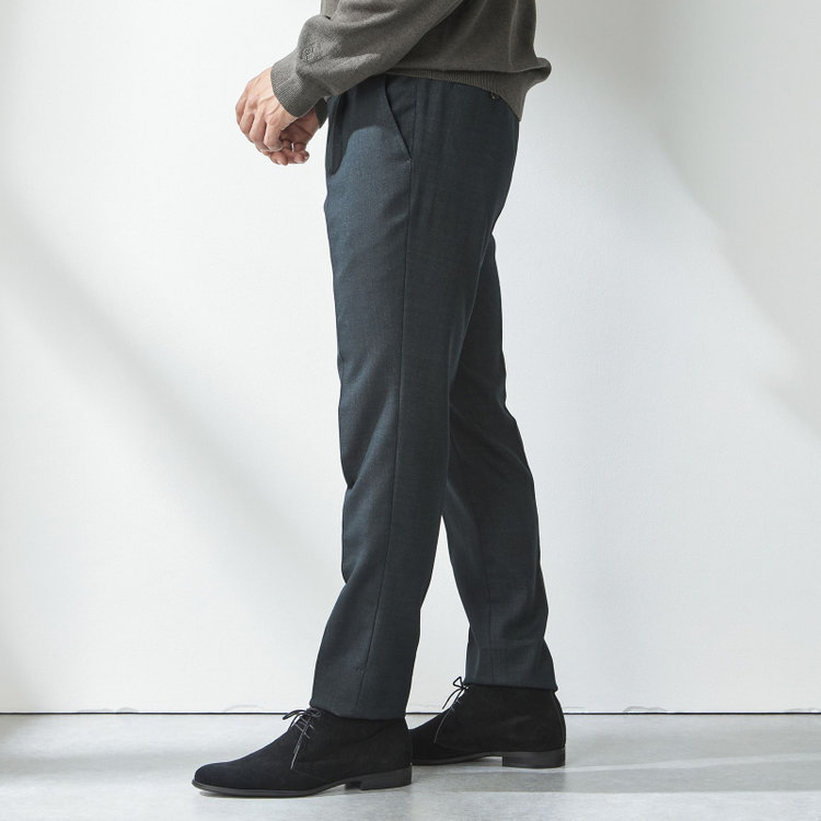 スタンリーブラッカ 【stanley blacker new york】【秋冬】ストレッチパンツ/裾上げ必要 黄淡色