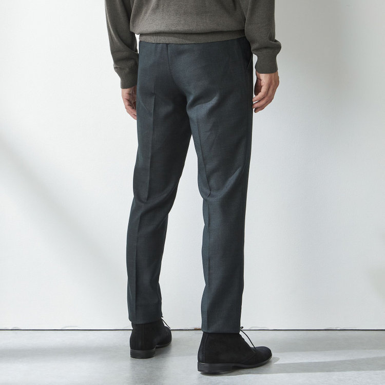 スタンリーブラッカ 【stanley blacker new york】【秋冬】ストレッチパンツ/裾上げ必要 黄淡色