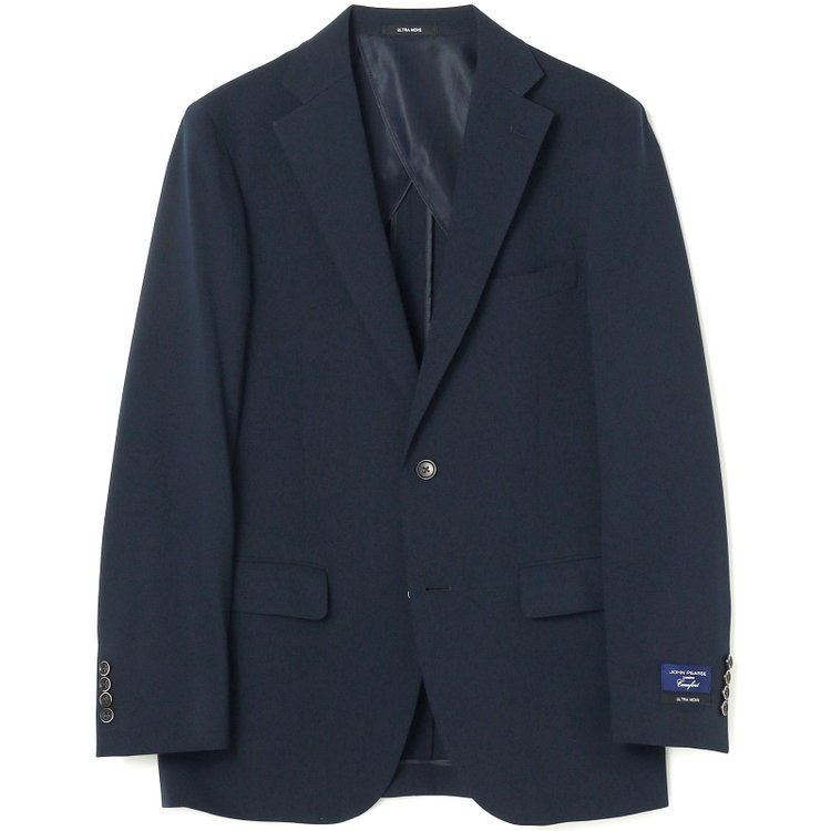 ＪＰ コンフォート 【JOHN PEARSE comfort navy】【春夏】機能性ポリエステル素材 2釦シングルジャケット/ネイビー/ULTRA MOVE/BREATH EFFECT AIR/ウォッシャブル 紺濃色