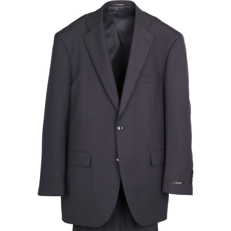 トゥルートップ 【TRUE TOP】【春夏】2釦シングルスーツ 1タック/ネイビー×チェック/ULTRA WASH ネイビー系(紺)