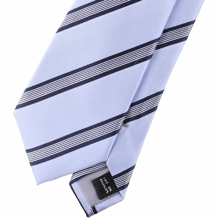 ソノタ（KONAKA用） 【MODE KNOT】シルクブレンドストライプ柄ネクタイ/7.5cm;幅/パープル パープル系(紫)