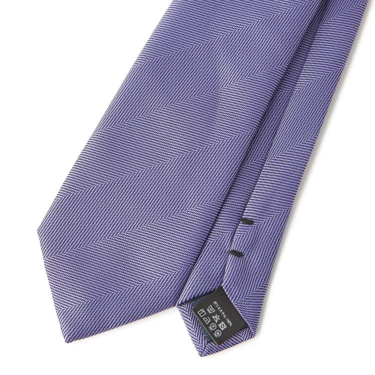 ジョンピアース 【JOHN PEARSE White】ウォッシャブル/ストライプ柄ネクタイ/8.0㎝幅/パープル その他