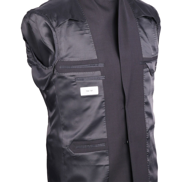 トゥルートップ 【TRUE TOP】【春夏】2釦シングルスーツ 1タック/ネイビー×チェック/ULTRA WASH ネイビー系(紺)