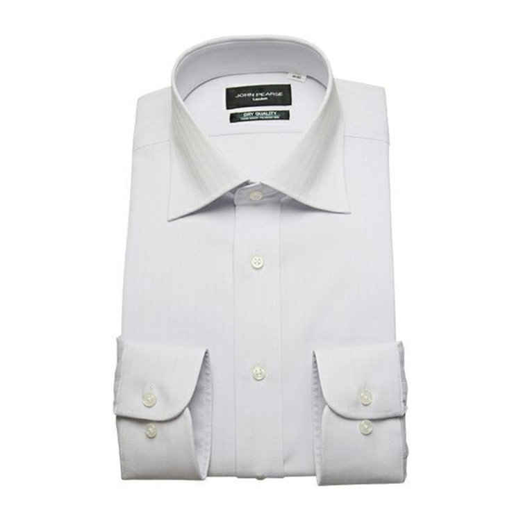 KONAKA　アウトレット 【WEB限定/OUTLET/汚れ・キズ等有】【JOHN PEARSE Black】【レギュラーカラー】長袖ワイシャツ(グレー系・ドビー) グレー系(灰)