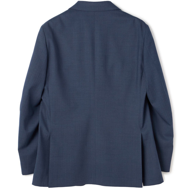 スタンリーブラッカ 【stanley blacker new york】【春夏】デニムルック2釦シングルセットアップジャケット/ネイビー×シャドーストライプ 紺中間