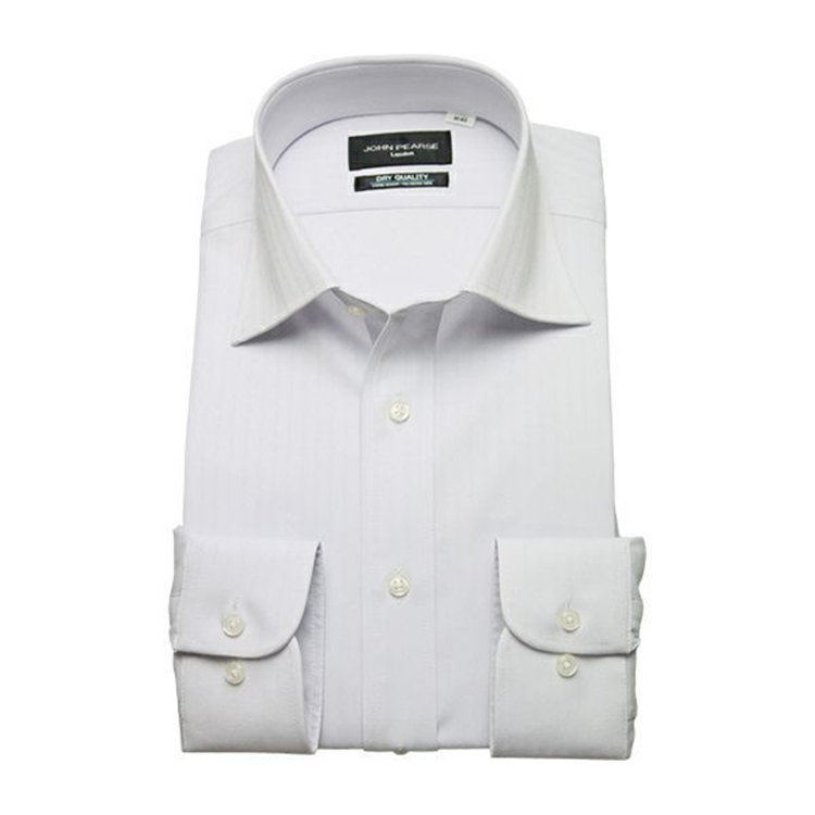 KONAKA　アウトレット 【WEB限定/OUTLET/汚れ・キズ等有】【JOHN PEARSE Black】【レギュラーカラー】長袖ワイシャツ(グレー系・ドビー) グレー系(灰)