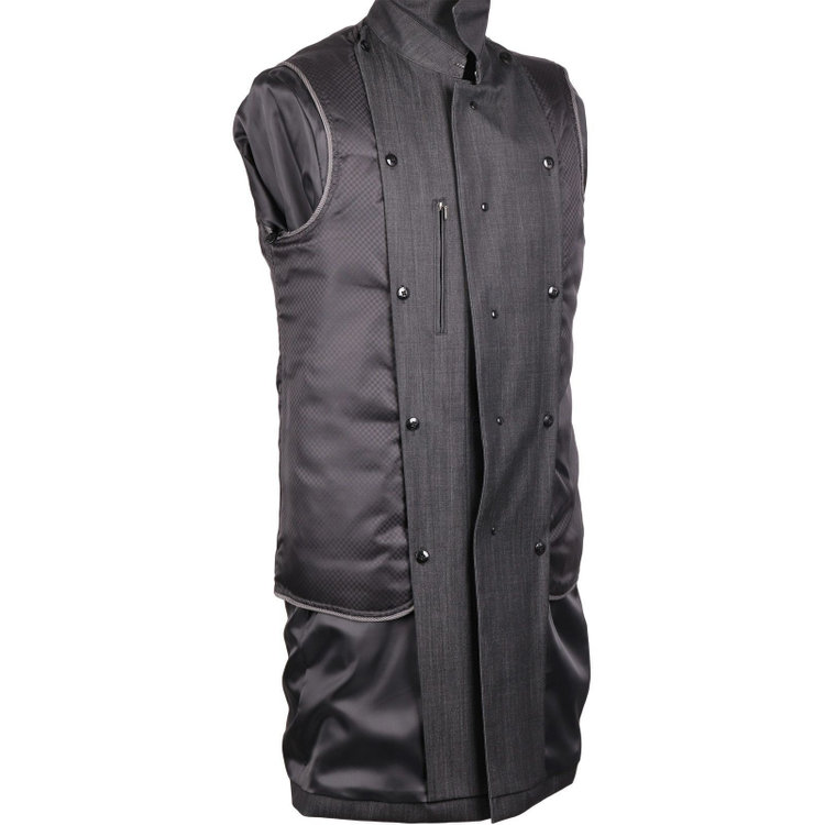 ドナートヴィンチ 【Donato Vinci Italy】【ステンカラー】【SHEETDOWN】ウールコート/グレー×ソリッド グレー濃色