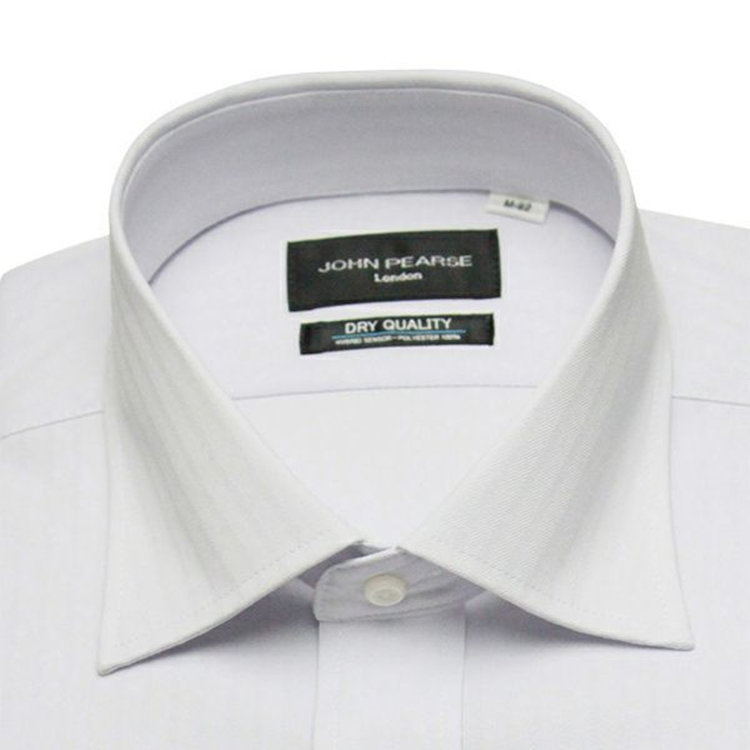 KONAKA　アウトレット 【WEB限定/OUTLET/汚れ・キズ等有】【JOHN PEARSE Black】【レギュラーカラー】長袖ワイシャツ(グレー系・ドビー) グレー系(灰)