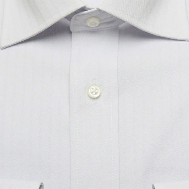 KONAKA　アウトレット 【WEB限定/OUTLET/汚れ・キズ等有】【JOHN PEARSE Black】【レギュラーカラー】長袖ワイシャツ(グレー系・ドビー) グレー系(灰)