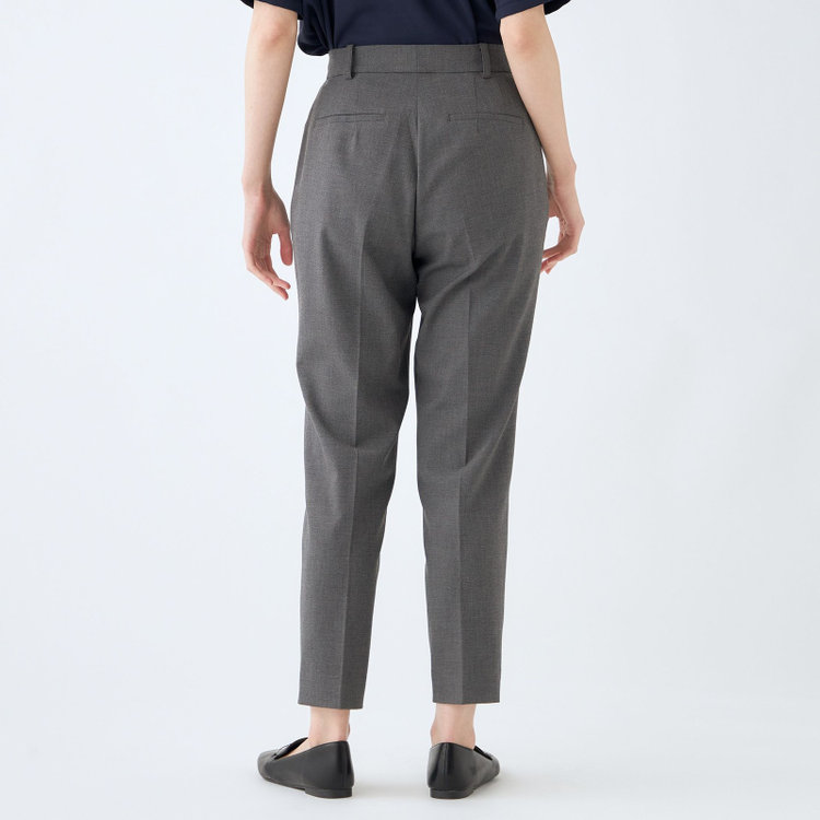 ナチュラル　ビューティー 【NATURAL BEAUTY】【年間】テーパードパンツ/グレー/ウエストストレッチ/※裾上げ済み仕様 グレー濃色