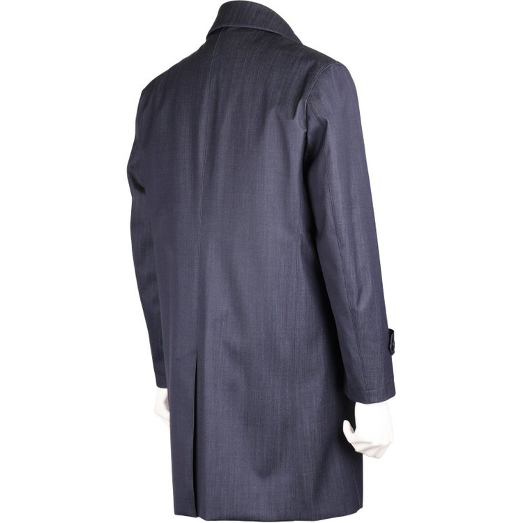 ドナートヴィンチ 【Donato Vinci Italy】【ステンカラー】【SHEETDOWN】ウールコート/ネイビー×ソリッド 紺中間