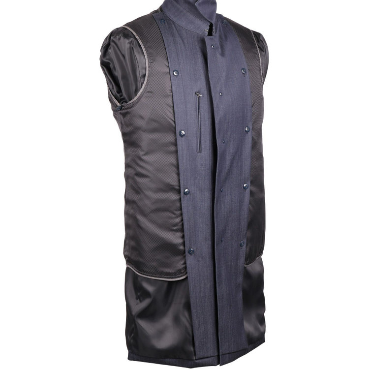 ドナートヴィンチ 【Donato Vinci Italy】【ステンカラー】【SHEETDOWN】ウールコート/ネイビー×ソリッド 紺中間