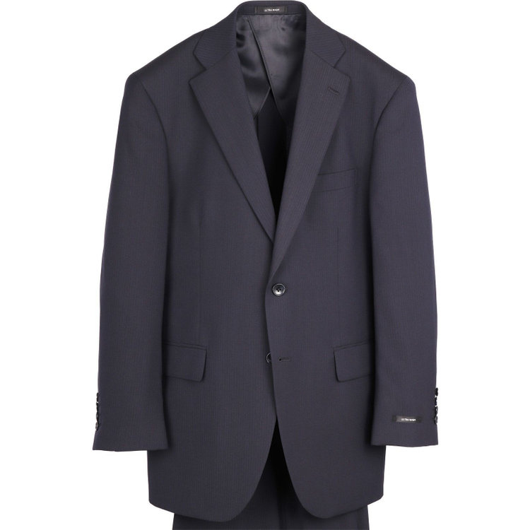 トゥルートップ 【TRUE TOP】【春夏】2釦シングルスーツ 1タック/ネイビー×シャドーストライプ/ULTRA WASH ネイビー系(紺)