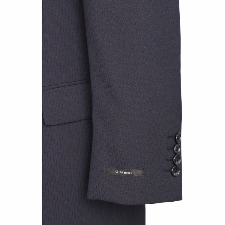 トゥルートップ 【TRUE TOP】【春夏】2釦シングルスーツ 1タック/ネイビー×シャドーストライプ/ULTRA WASH ネイビー系(紺)