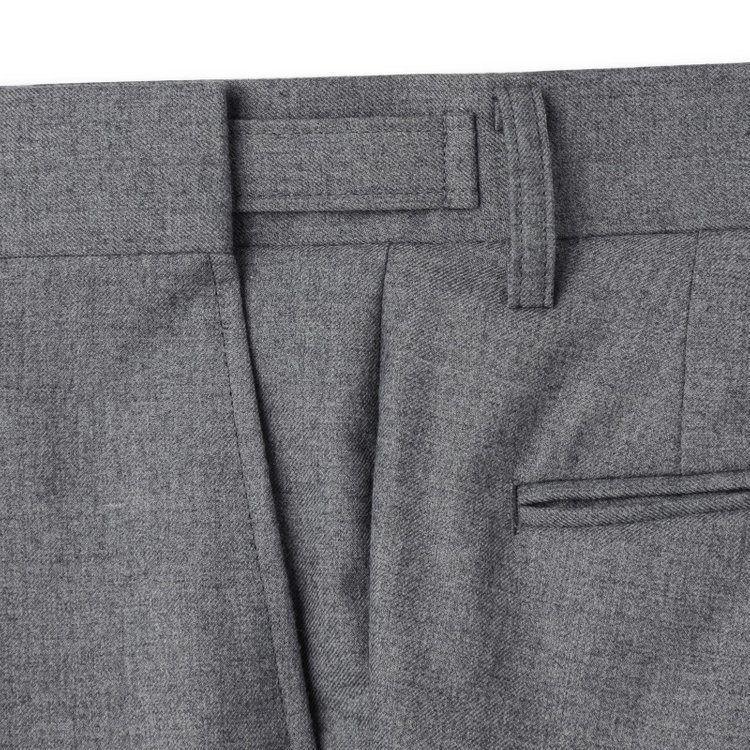 ソノタ（KONAKA用） 【L.O.X】【大きいサイズ】【秋冬】ウールブレンド 1タックパンツスラックス/ライトグレー/ウエストアジャスター仕様/※裾上げ必要 グレー淡色