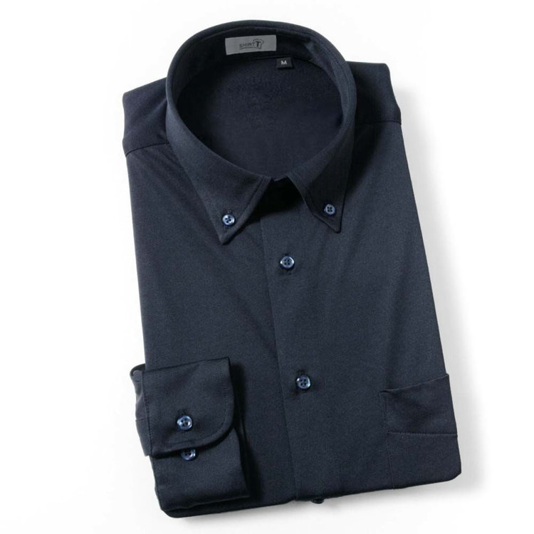 ソノタ（KONAKA用） ワイシャツ[SHIRT-T] 【正規リライブ加工商品】ストレッチ 吸水速乾 ネイビー 無地 紺中間