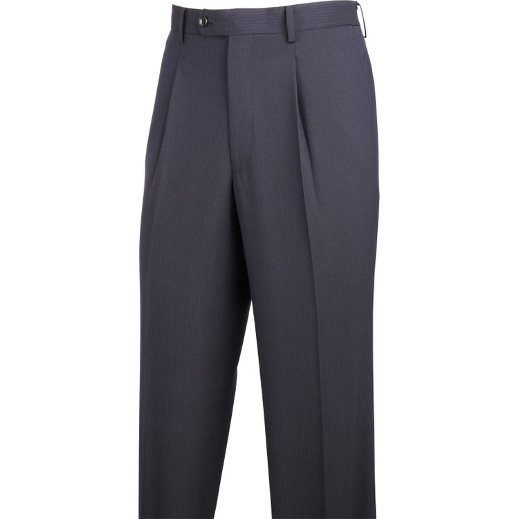 トゥルートップ 【TRUE TOP】【春夏】2釦シングルスーツ 1タック/ネイビー×シャドーストライプ/ULTRA WASH ネイビー系(紺)