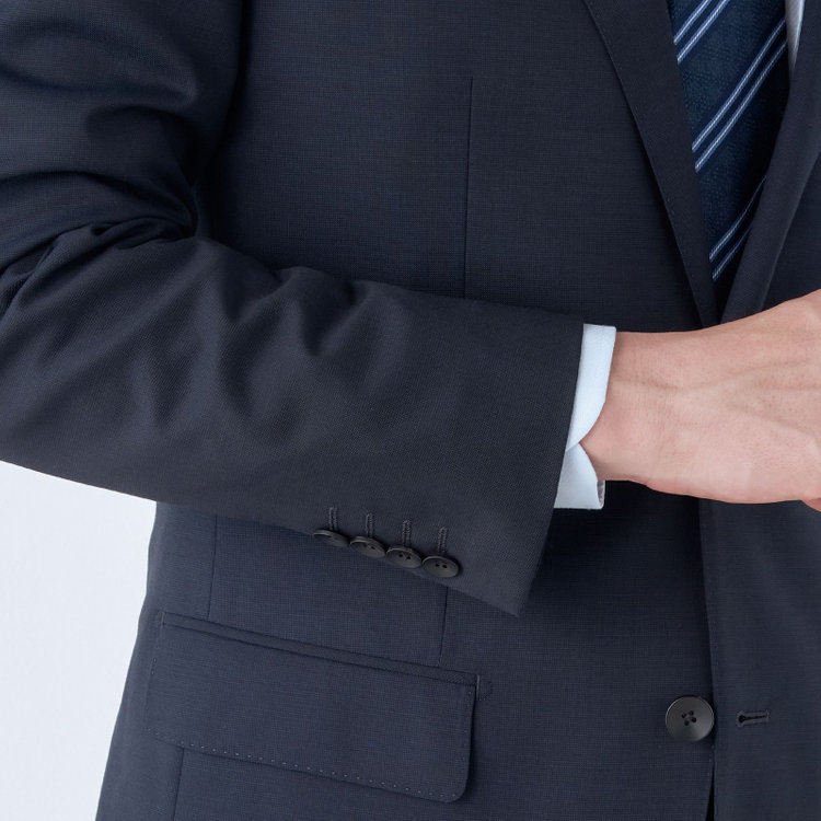 ドナートヴィンチウォモ 【THE 神 SUIT】【Donato Vinci Italy UOMO】【春夏】2釦シングルスーツ 0タック/ネイビー/NEW ZEALAND WOOL SUPER170'S/※裾上げ必要 紺中間