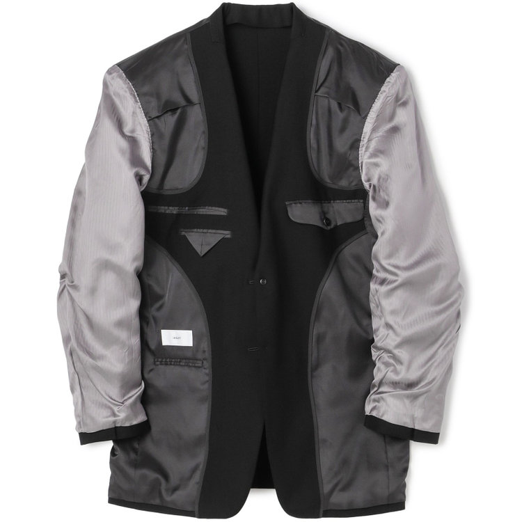 ジャスリー 【JASLEY】【ベーシックシルエット】濃染加工/2釦シングルフォーマルスーツ 1タックパンツ/生活撥水加工/アジャスター付/※裾上げ必要 黒