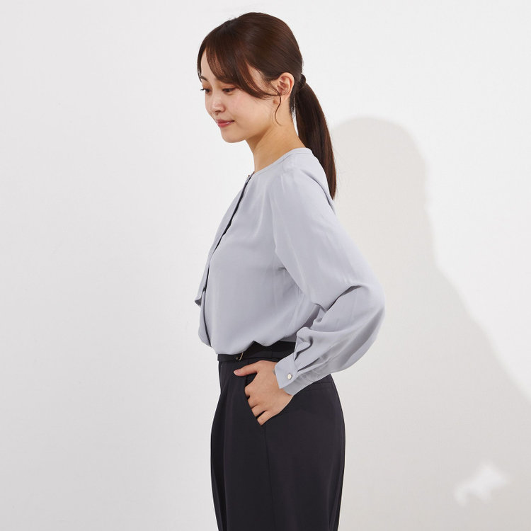 ナチュラル　ビューティー 【NATURAL BEAUTY】ボウタイブラウス/ブルーグレー グレー中間