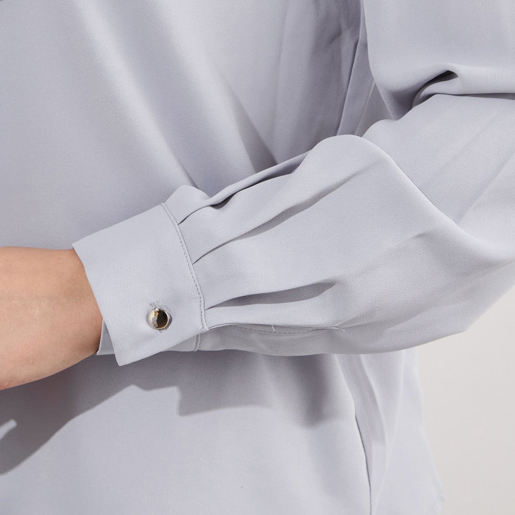 ナチュラル　ビューティー 【NATURAL BEAUTY】ボウタイブラウス/ブルーグレー グレー中間