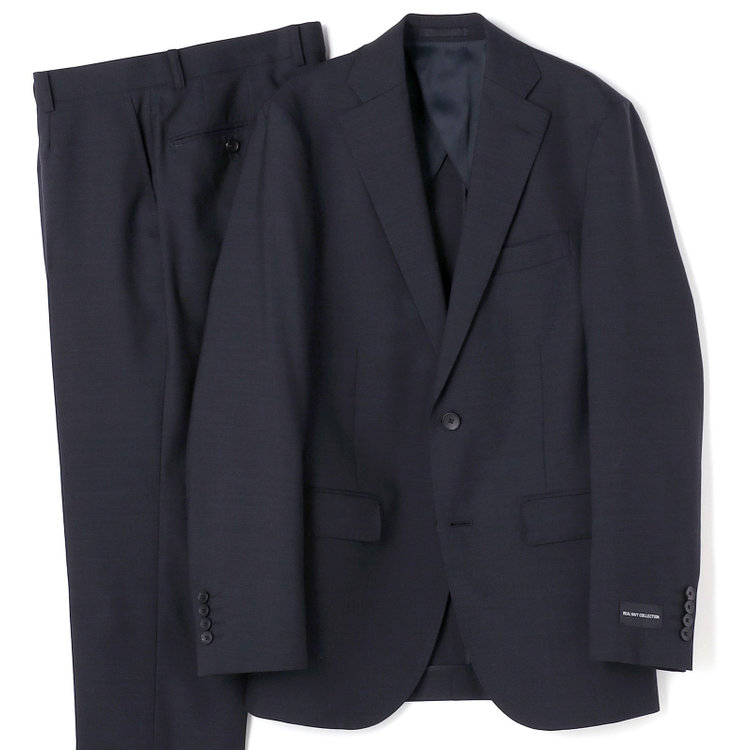 ＪＰ コンフォート 【JOHN PEARSE comfort】【春夏】2釦シングルスーツ ショートタック/ネイビー/REAL NAVY/NEW ZEALAND WOOLSHOWER CLEAN/SustainaBee Wool/※裾上げ必要 紺中間