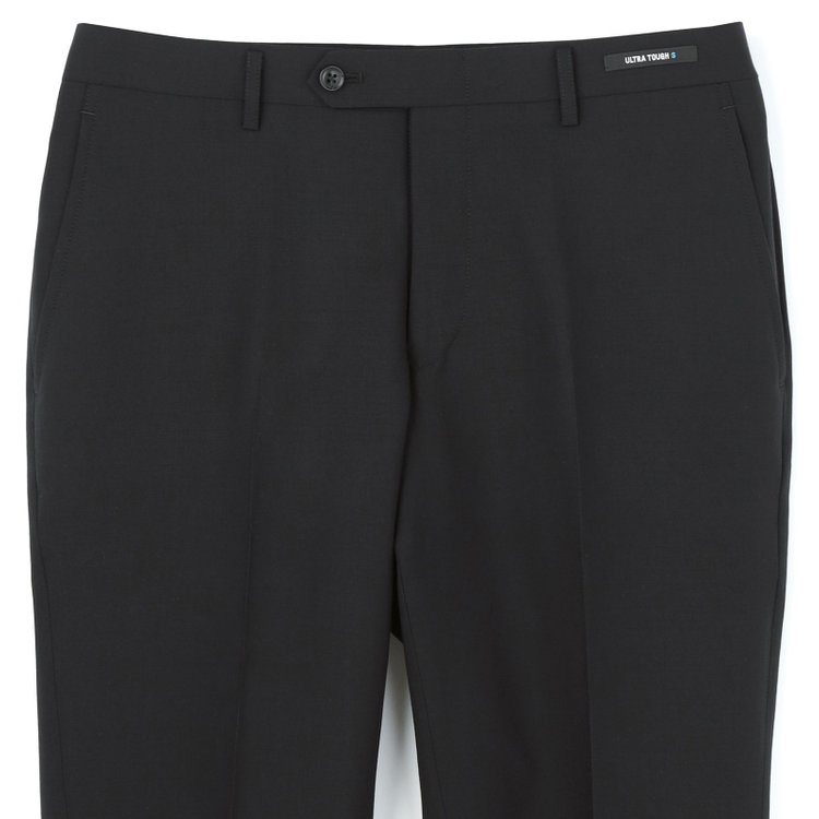 ジョンピアース 【JOHN PEARSE Black SELECT LINE】【年間】0タックパンツ/ブラック×ソリッド/ULTRA TOUGH S/SHOWER CLEAN/※裾直し必要 黒