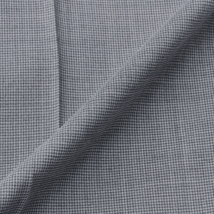 ジョンピアース 【JOHN PEARSE White】【春夏】ウールブレンド 1タックパンツ/グレー×チェック/ウエストムーブ仕様/ULTRA LIGHT SPEC※裾上げ必要 グレー淡色