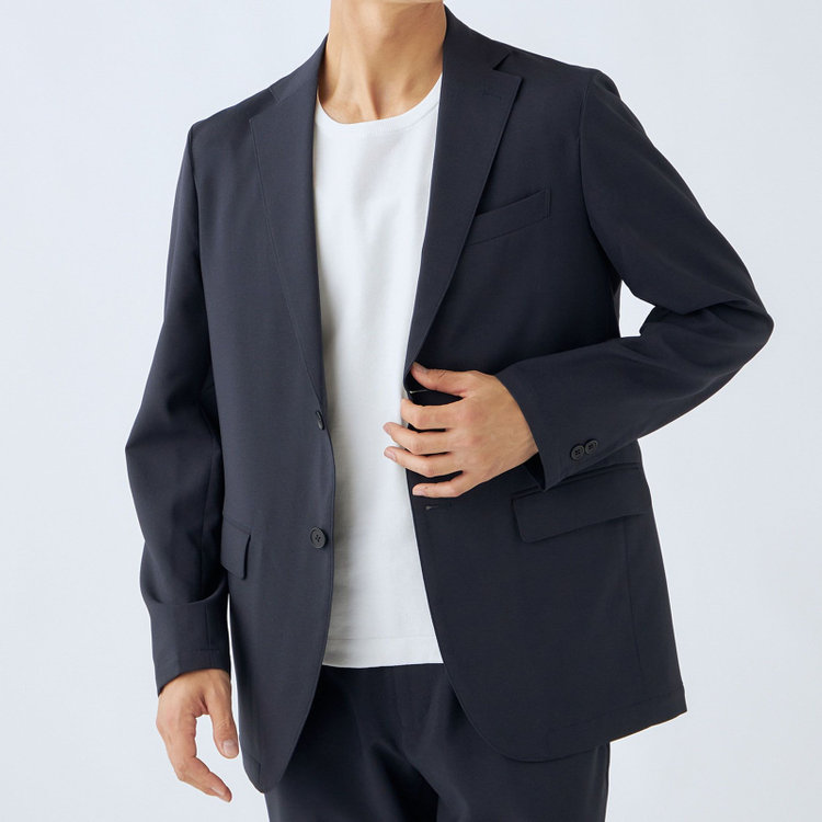 ＵＷＳ ＷＯＲＫ 【ULTRA WORK SUIT/WORK LINE】【年間】セットアップ2釦ジャケット/ネイビー 紺中間