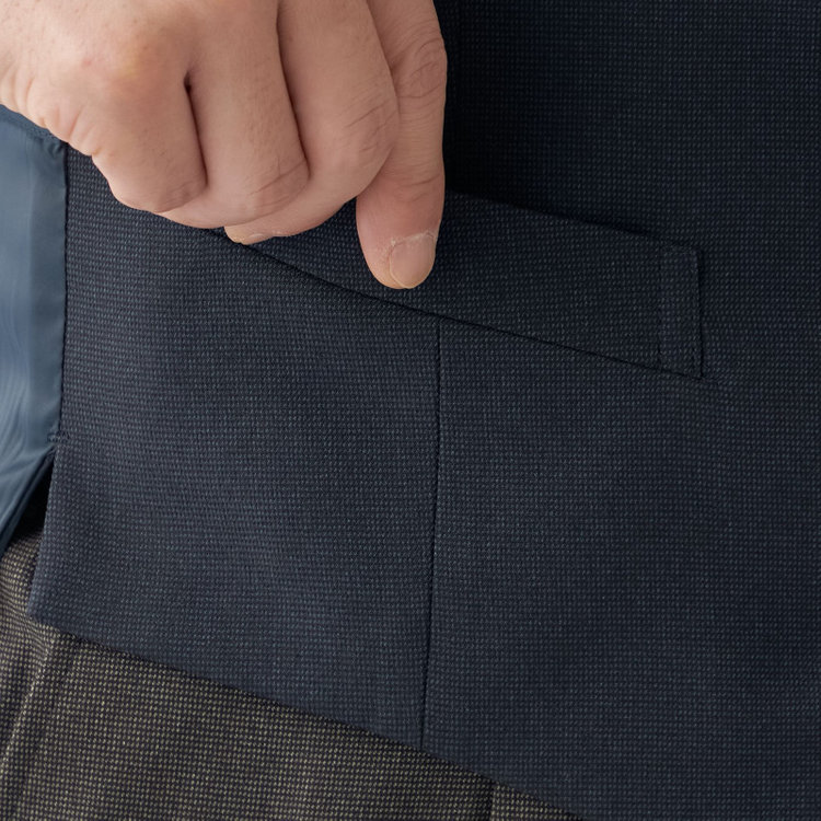 ＪＰ コンフォート 【JOHN PEARSE comfort】【秋冬】リバーシブルジレ(ベスト)/ネイビー＆グレー 紺中間